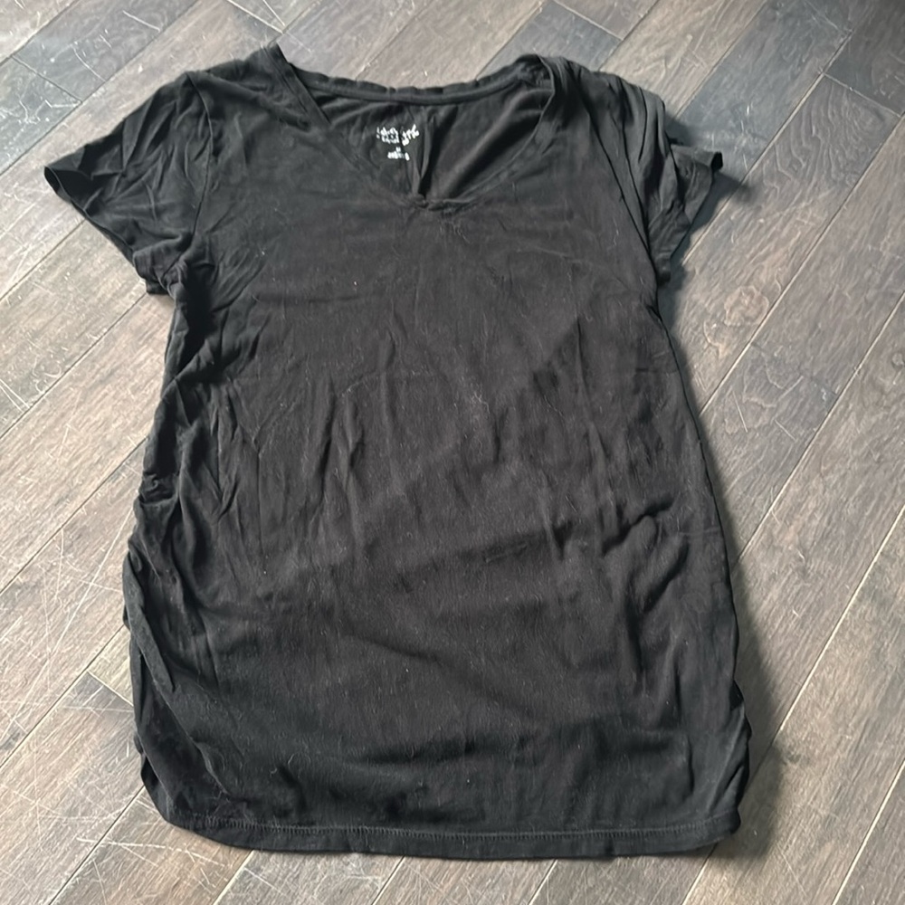Isabel Maternity by Ingrid & Isabel Black Short Sleeve Tee